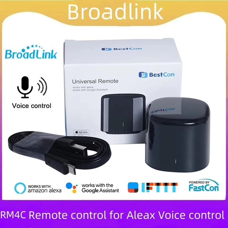 Broadlink RM4c Mini Smart Universal Remote — Control AC, TV & More with Alexa & Google Home
