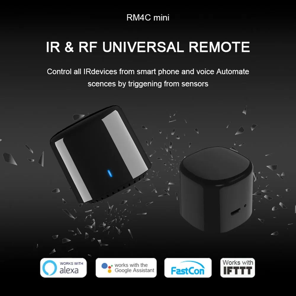 Broadlink RM4c Mini Smart Universal Remote — Control AC, TV & More with Alexa & Google Home