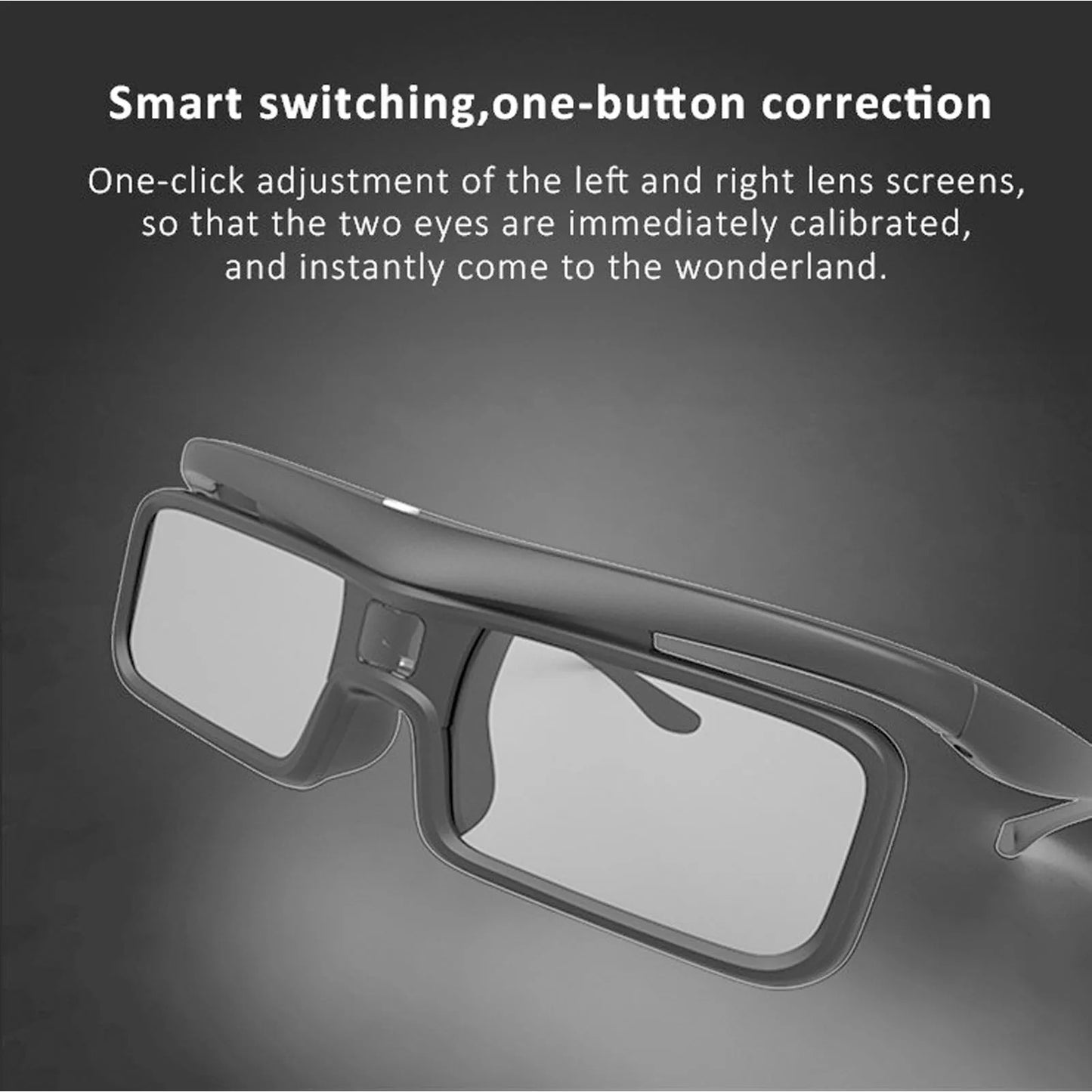Vision3D Active Shutter 3D Glasses — 144Hz Refresh Rate, 178° Wide Viewing Angle, Rechargeable DLP Link for Home Theater Projectors