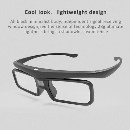 Vision3D Active Shutter 3D Glasses — 144Hz Refresh Rate, 178° Wide Viewing Angle, Rechargeable DLP Link for Home Theater Projectors